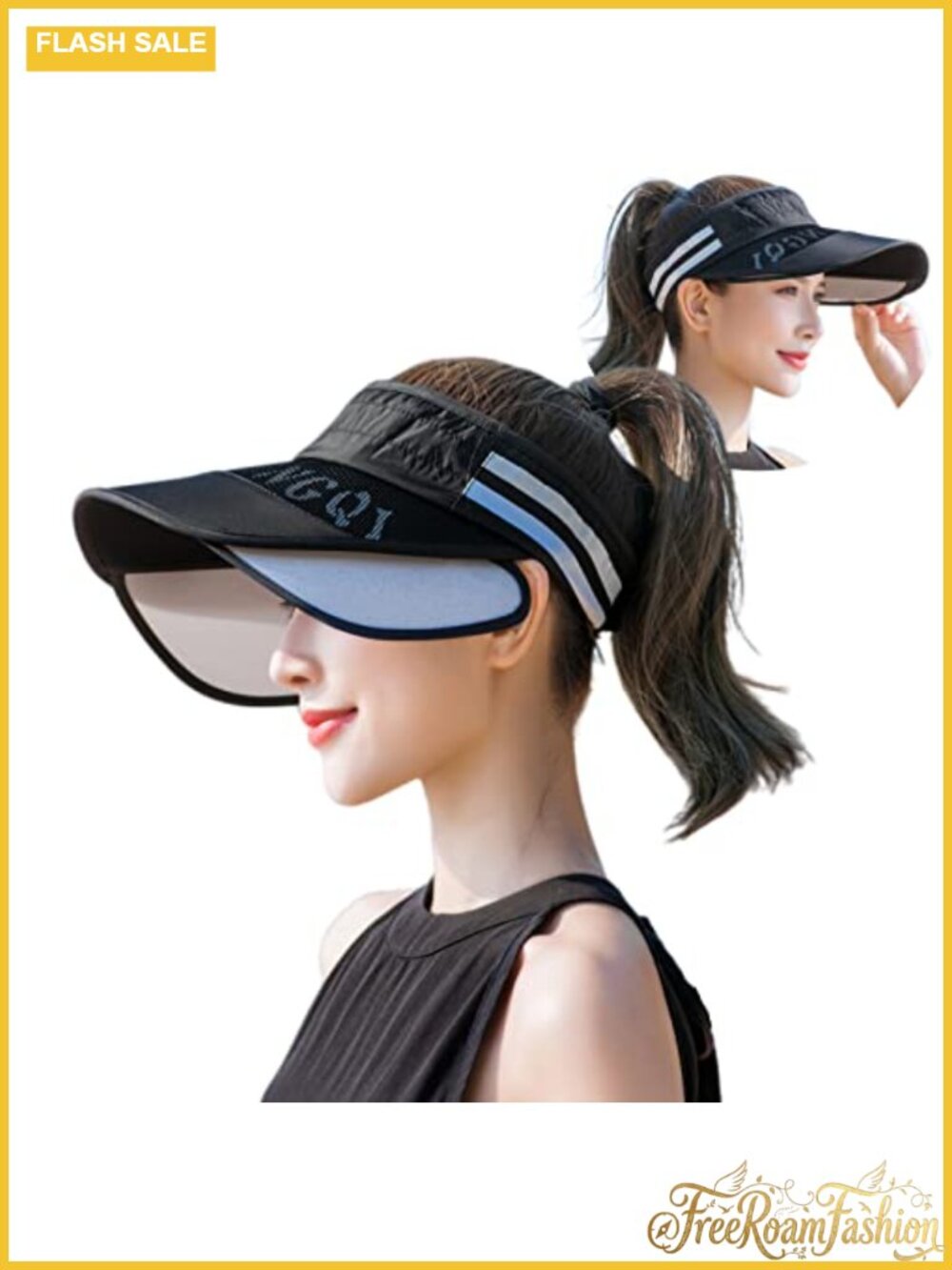 Sun Visor Hat Wide Brim Adjustable UV Protection Golf Tennis Beach